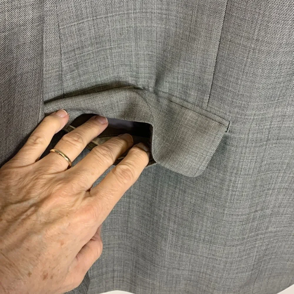 Lauren Ralph Lauren Men's Gray Wool Two Button Classic Sports Coat Size 48L